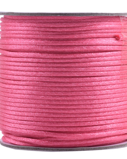 KONMAY 5 Rolls 2.0mm  Nylon Satin Silk Beading Cord, Rattail Cord, Macrame Beading String