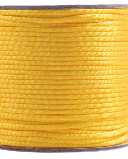 KONMAY 5 Rolls 2.0mm  Nylon Satin Silk Beading Cord, Rattail Cord, Macrame Beading String