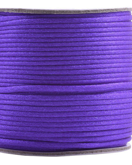 KONMAY 5 Rolls 2.0mm  Nylon Satin Silk Beading Cord, Rattail Cord, Macrame Beading String