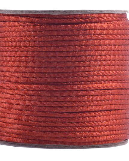 KONMAY 5 Rolls 2.0mm  Nylon Satin Silk Beading Cord, Rattail Cord, Macrame Beading String