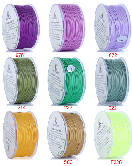 10 Rolls 0.4mm Nylon Bracelet String Cord with Case, Beading Cord, Chinese Knotting Cord, Strong Nylon String for Jewelry Making Beading
