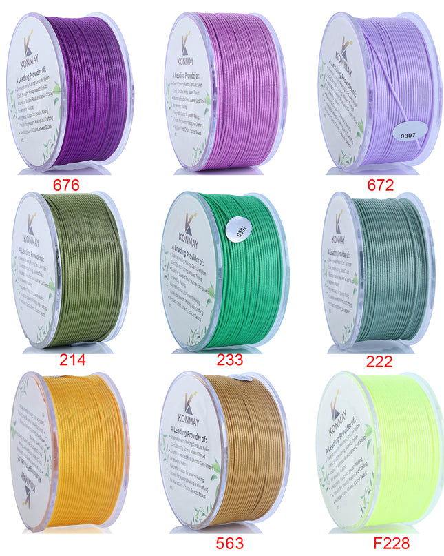 10 Rolls 0.4mm Nylon Bracelet String Cord with Case, Beading Cord, Chinese Knotting Cord, Strong Nylon String for Jewelry Making Beading