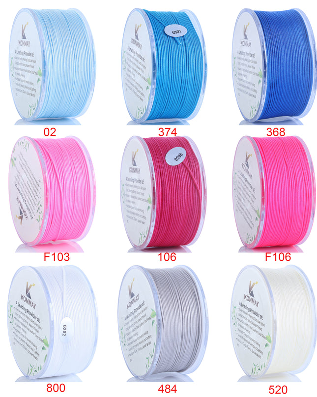 10 Rolls 0.4mm Nylon Bracelet String Cord with Case, Beading Cord, Chinese Knotting Cord, Strong Nylon String for Jewelry Making Beading