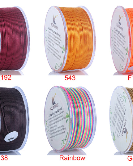 10 Rolls 0.4mm Nylon Bracelet String Cord with Case, Beading Cord, Chinese Knotting Cord, Strong Nylon String for Jewelry Making Beading