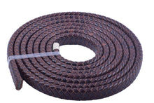 10 Meters Vintage Brown 10.0x5.0mm Braided Leather Cord