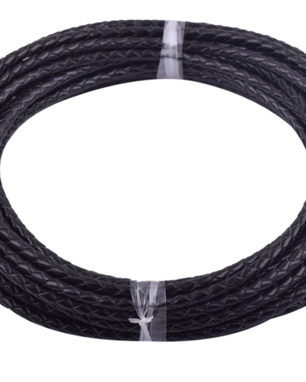 KONMAY 50 Yards 3.0mm Braided Jewelry Making Leather Cord, Bolo Tie Making Supplies