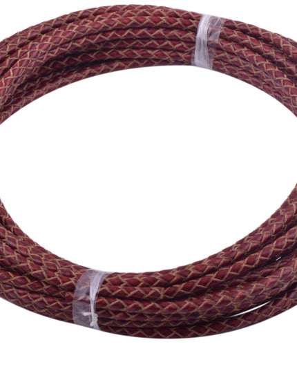 KONMAY 50 Yards 3.0mm Braided Jewelry Making Leather Cord, Bolo Tie Making Supplies