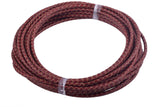 KONMAY 50 Yards 3.0mm Braided Jewelry Making Leather Cord, Bolo Tie Making Supplies