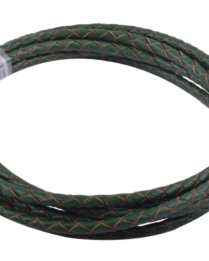KONMAY 20 Yards 4.0mm Braided Real Leather Cord for Jewellery Making, Crafting, Bolo Cord for Bracelets, Necklace Making