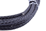 KONMAY 10 Yards 5.0mm Braided Leather Cord, Bolo Leather Cord for Jewellery Making