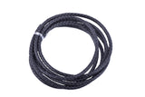 KONMAY 10 Yards 5.0mm Braided Leather Cord, Bolo Leather Cord for Jewellery Making