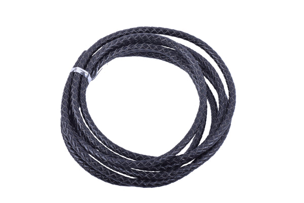 KONMAY 10 Yards 5.0mm Braided Leather Cord, Bolo Leather Cord for Jewellery Making