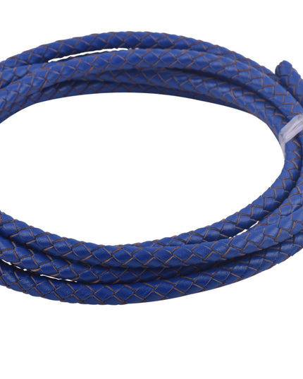 KONMAY 10 Yards 5.0mm Braided Leather Cord, Bolo Leather Cord for Jewellery Making