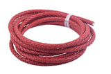 KONMAY 10 Yards 5.0mm Braided Leather Cord, Bolo Leather Cord for Jewellery Making