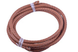 KONMAY 10 Yards 5.0mm Braided Leather Cord, Bolo Leather Cord for Jewellery Making