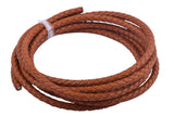KONMAY 10 Yards 5.0mm Braided Leather Cord, Bolo Leather Cord for Jewellery Making