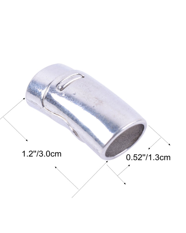KONMAY 20 Sets 10.3x6.5mm Magnetic Clasp for Licorice Leather/Bracelet -1101