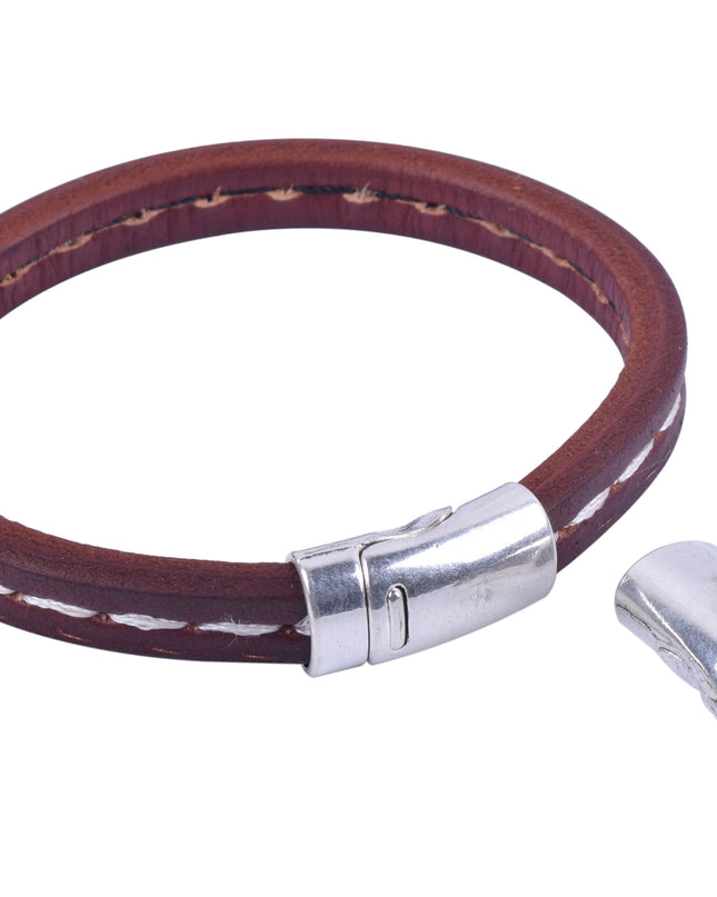 KONMAY 20 Sets 10.3x6.5mm Magnetic Clasp for Licorice Leather/Bracelet -1101