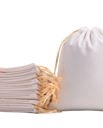 KONMAY Drawstring Velvet Gift Bags, Customizable Drawstring Jewellery Pouches