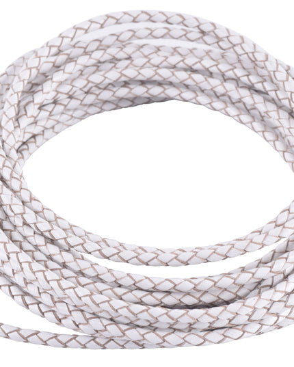 KONMAY 50 Yards 3.0mm Braided Jewelry Making Leather Cord, Bolo Tie Making Supplies