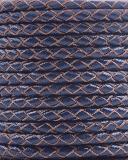 KONMAY 50 Yards 3.0mm Braided Jewelry Making Leather Cord, Bolo Tie Making Supplies