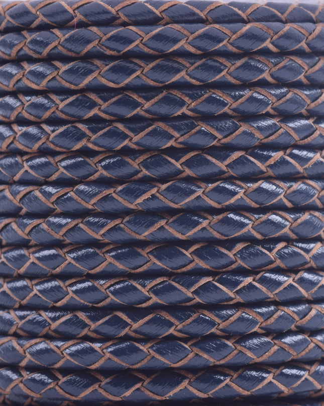 KONMAY 50 Yards 3.0mm Braided Jewelry Making Leather Cord, Bolo Tie Making Supplies