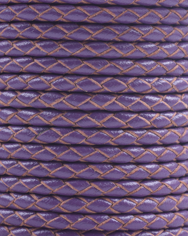 KONMAY 50 Yards 3.0mm Braided Jewelry Making Leather Cord, Bolo Tie Making Supplies