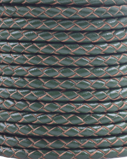 KONMAY 50 Yards 3.0mm Braided Jewelry Making Leather Cord, Bolo Tie Making Supplies