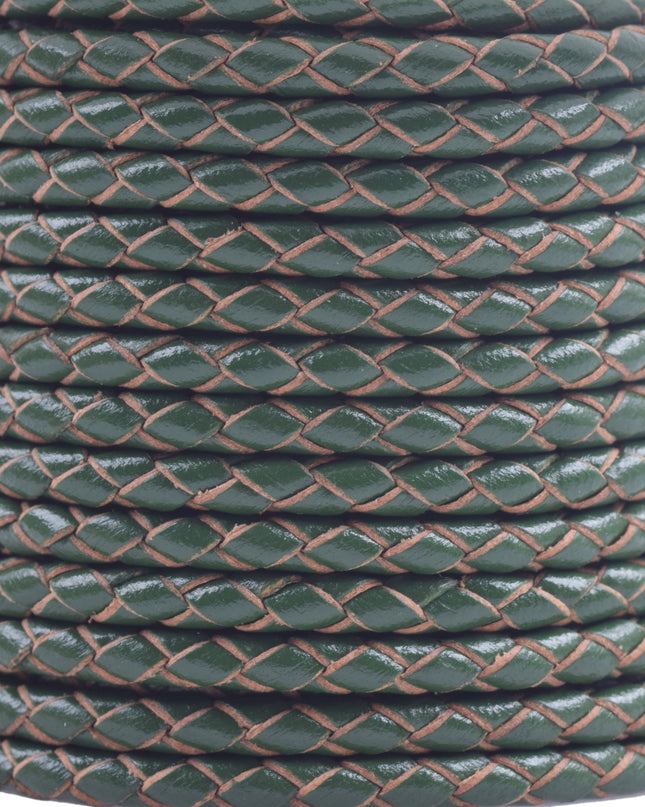 KONMAY 50 Yards 3.0mm Braided Jewelry Making Leather Cord, Bolo Tie Making Supplies