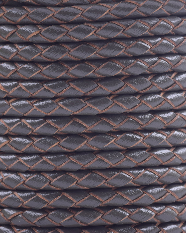 KONMAY 50 Yards 3.0mm Braided Jewelry Making Leather Cord, Bolo Tie Making Supplies