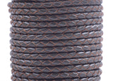KONMAY 50 Yards 3.0mm Braided Jewelry Making Leather Cord, Bolo Tie Making Supplies