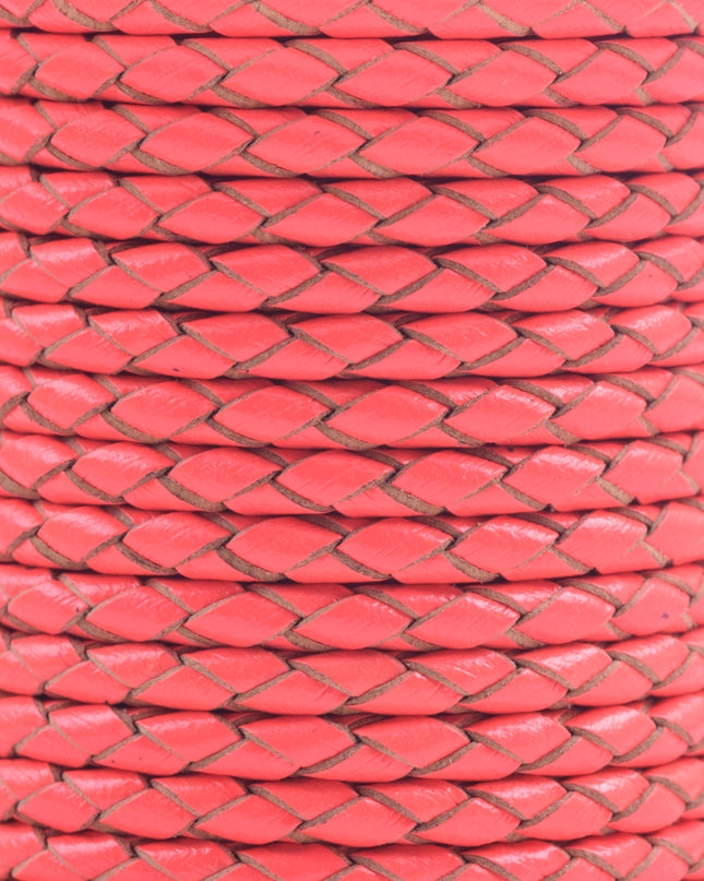 KONMAY 50 Yards 3.0mm Braided Jewelry Making Leather Cord, Bolo Tie Making Supplies
