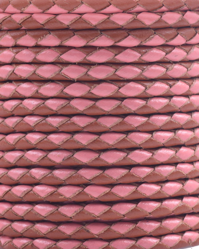 KONMAY 50 Yards 3.0mm Braided Jewelry Making Leather Cord, Bolo Tie Making Supplies