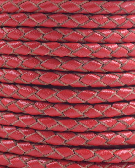 KONMAY 50 Yards 3.0mm Braided Jewelry Making Leather Cord, Bolo Tie Making Supplies