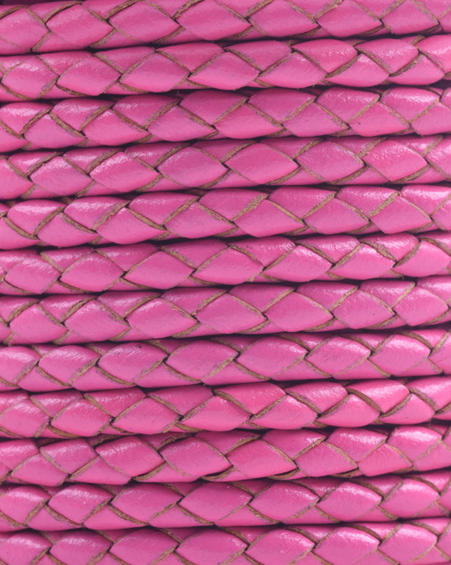 KONMAY 50 Yards 3.0mm Braided Jewelry Making Leather Cord, Bolo Tie Making Supplies