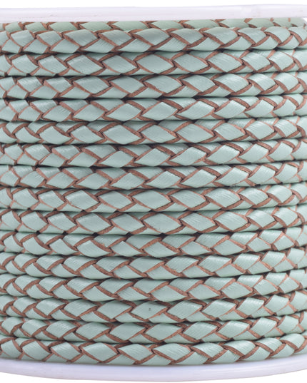 KONMAY 50 Yards 3.0mm Braided Jewelry Making Leather Cord, Bolo Tie Making Supplies