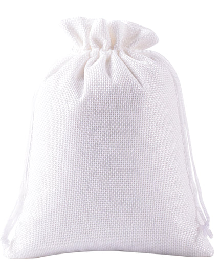 KONMAY Various Sizes and Colors of Drawstring Linen Burlap Gift Bags, Linen Jute Jewellery Pouches