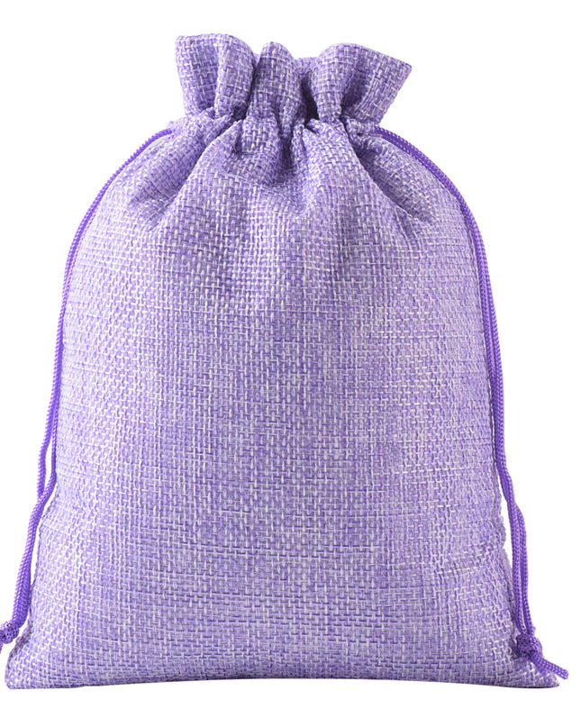 KONMAY Various Sizes and Colors of Drawstring Linen Burlap Gift Bags, Linen Jute Jewellery Pouches