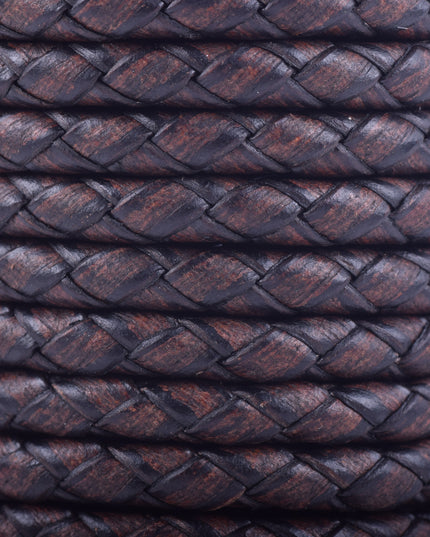 KONMAY 50 Yards 3.0mm Braided Jewelry Making Leather Cord, Bolo Tie Making Supplies