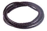 KONMAY 10 Yards 5.0mm Braided Leather Cord, Bolo Leather Cord for Jewellery Making