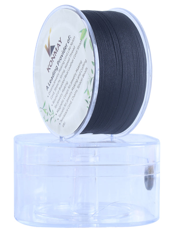 10 Rolls 0.4mm Nylon Bracelet String Cord with Case, Beading Cord, Chinese Knotting Cord, Strong Nylon String for Jewelry Making Beading