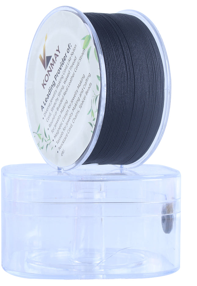 10 Rolls 0.4mm Nylon Bracelet String Cord with Case, Beading Cord, Chinese Knotting Cord, Strong Nylon String for Jewelry Making Beading