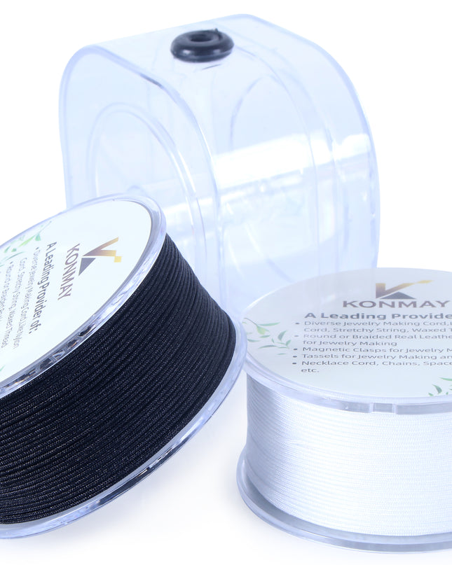 10 Rolls 0.4mm Nylon Bracelet String Cord with Case, Beading Cord, Chinese Knotting Cord, Strong Nylon String for Jewelry Making Beading
