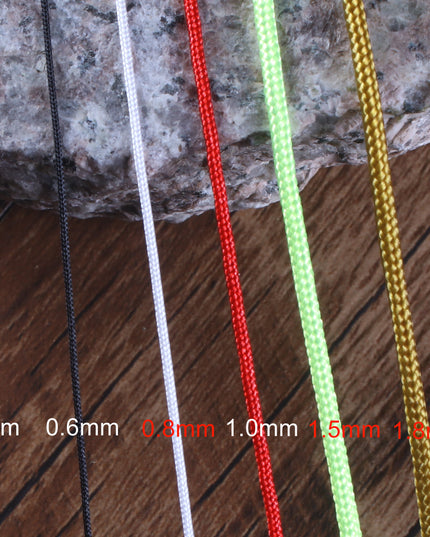10 Rolls 0.4mm Nylon Bracelet String Cord with Case, Beading Cord, Chinese Knotting Cord, Strong Nylon String for Jewelry Making Beading