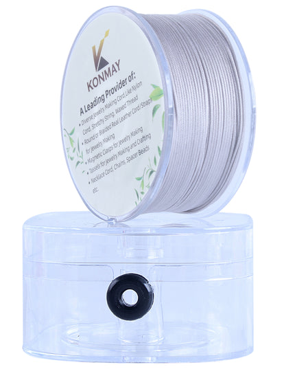 10 Rolls 0.4mm Nylon Bracelet String Cord with Case, Beading Cord, Chinese Knotting Cord, Strong Nylon String for Jewelry Making Beading