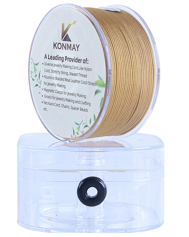 10 Rolls 0.4mm Nylon Bracelet String Cord with Case, Beading Cord, Chinese Knotting Cord, Strong Nylon String for Jewelry Making Beading