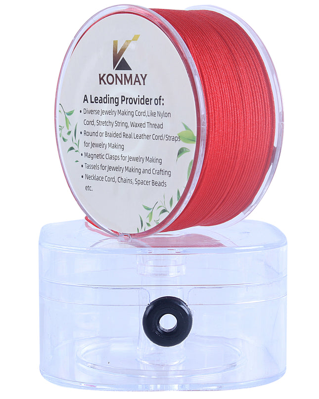10 Rolls 0.4mm Nylon Bracelet String Cord with Case, Beading Cord, Chinese Knotting Cord, Strong Nylon String for Jewelry Making Beading