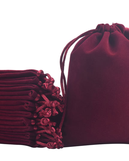 KONMAY Drawstring Velvet Gift Bags, Customizable Drawstring Jewellery Pouches