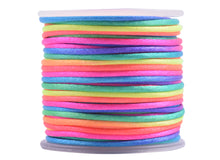 KONMAY 5 Rolls 1.5mm Nylon Rattail Satin Silk Beading Cord Macrame Thread for Jewelry Making, Chinese Knotting, Beading,