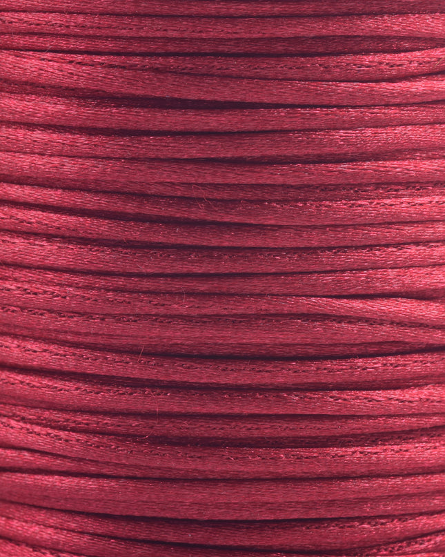 KONMAY 5 Rolls 2.0mm  Nylon Satin Silk Beading Cord, Rattail Cord, Macrame Beading String